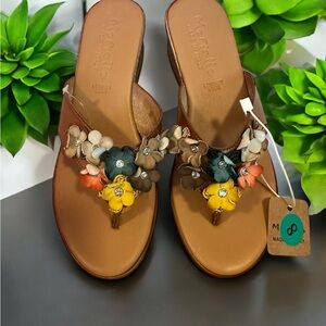 NWT Made in Italy Mariella Sandals Women's Floral Sandals - Multicolor Flower